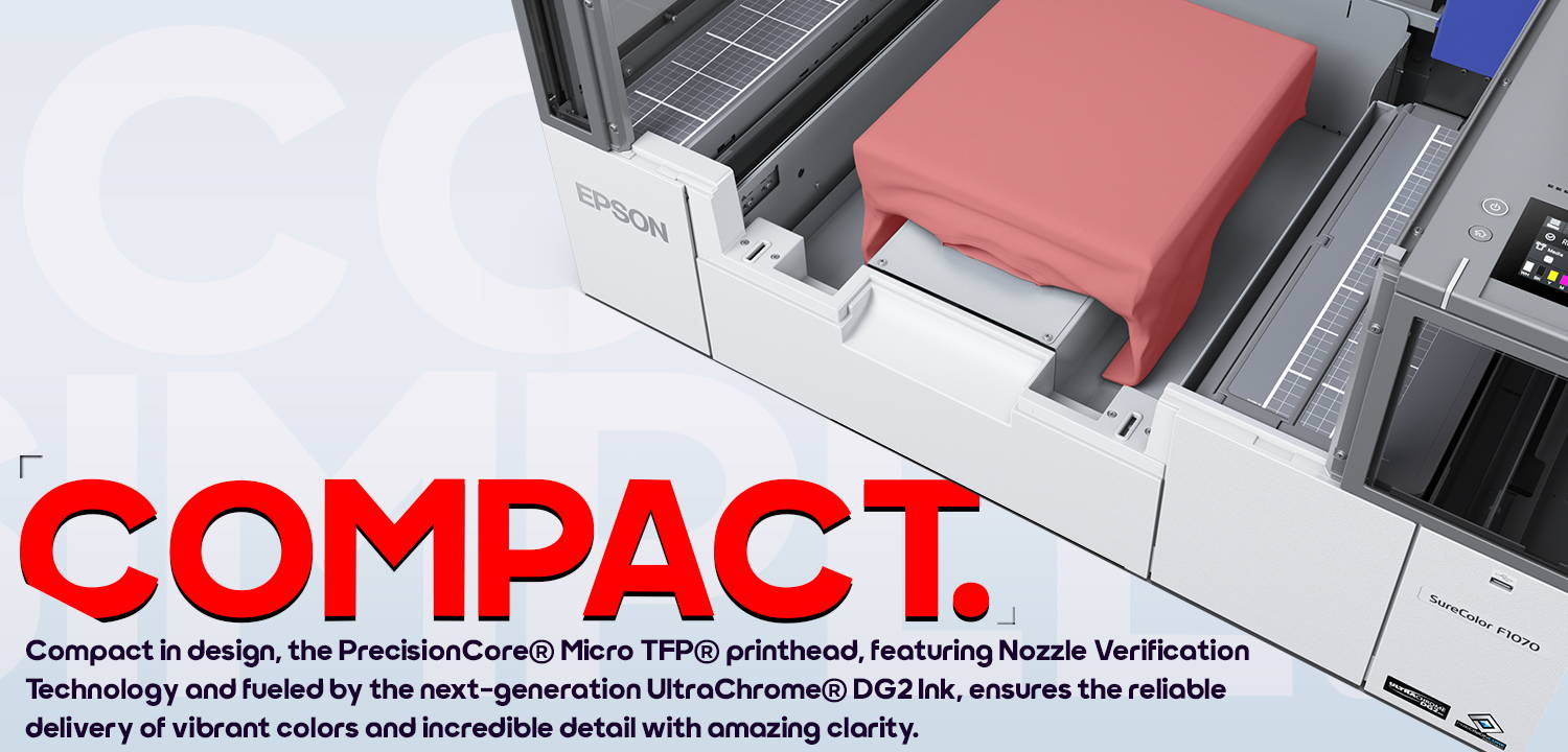 Epson SureColor F1070 Hybrid DTF and DTG Printer